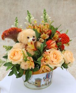 Cherished Arrival newborn celebration bouquet – soft pastel flowers delivered across South Africa