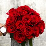 Cluster of red roses – handcrafted bouquet available for delivery across South Africa