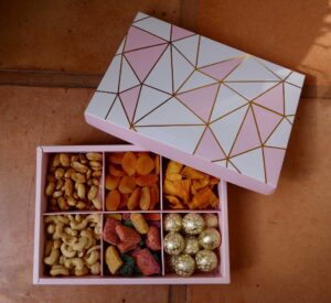 Assorted nuts and treats gift box – premium hamper available in South Africa